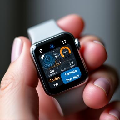 Ruka držící Apple Watch Ultra 3 s aplikací pro navigaci